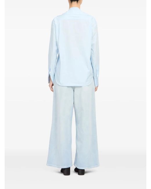 MM6 by Maison Margiela Blue Long-Sleeves Shirt