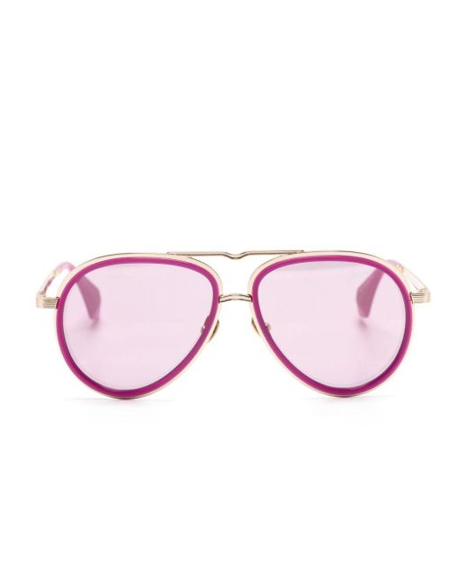 Occhiali da sole Cale stile pilota di Vivienne Westwood in Pink da Uomo
