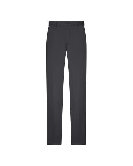 PT Torino Blue Pressed-Crease Tailored Trousers for men