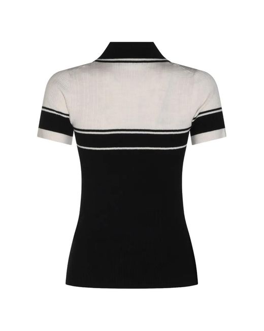 Amiri Black Script Knit Slim Polo