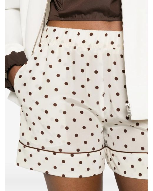 P.A.R.O.S.H. Natural Short À Pois Et Rayures