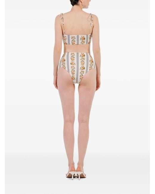 Agua Bendita White Valle High-Waisted Bikini Bottom