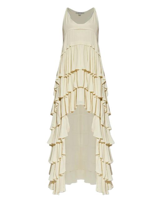AllSaints Natural Cavarly Ruffled Maxi Dress