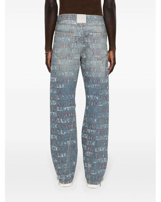 Jeans con stampa x Future di Lanvin in Blue da Uomo