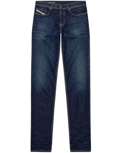 DIESEL Blue 2023 D-finitive 09h38 Tapered Jeans for men
