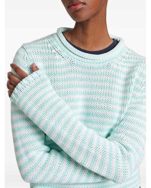 La Ligne Blue Stripe-Pattern Sweater
