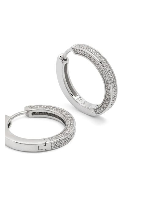 Tom Wood White Nova Medium Hoop Earrings
