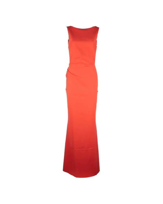 La Petite Robe Di Chiara Boni Red Ajour Draped Sleeveless Dress