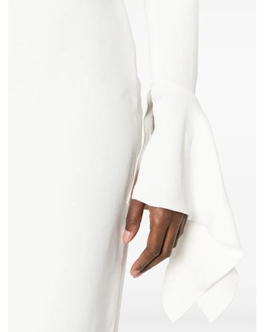 Solace London White Amalie Off-Shoulder Maxi Dress