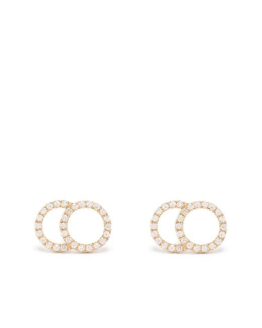 COURBET Multicolor 18Kt Recycled Celeste Large Pavé Set Laboratory-Grown Diamond Stud Earrings