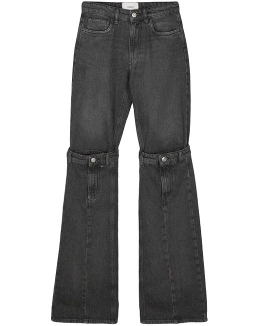 Coperni Zwarte Denim Flared Broek in het Gray