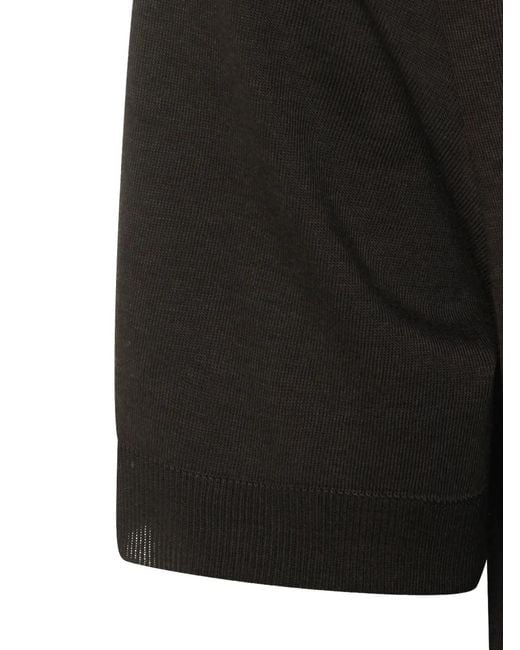 Altea Black Buttoned Polo Shirt for men