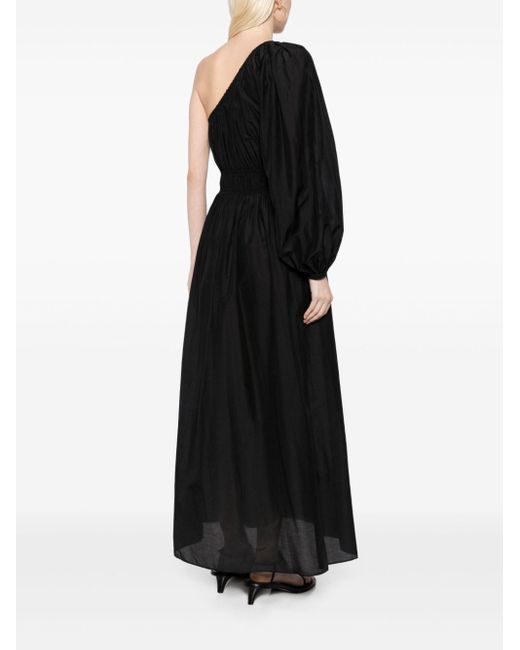 Matteau Black Single-sleeve Maxi Dress