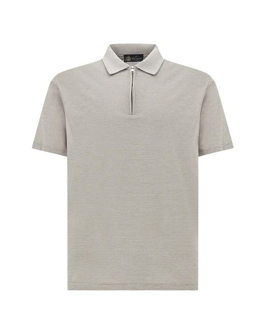 Paul & Shark Gray Zip Polo Shirt for men