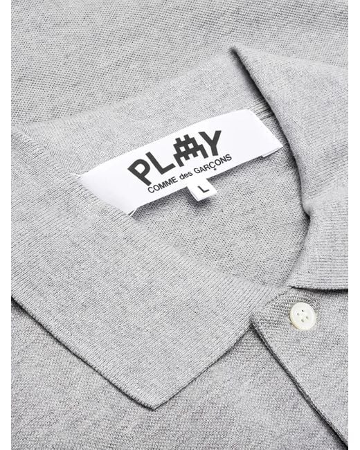 X Invader Polo À Motif Cœur COMME DES GARÇONS PLAY pour homme en coloris Gray