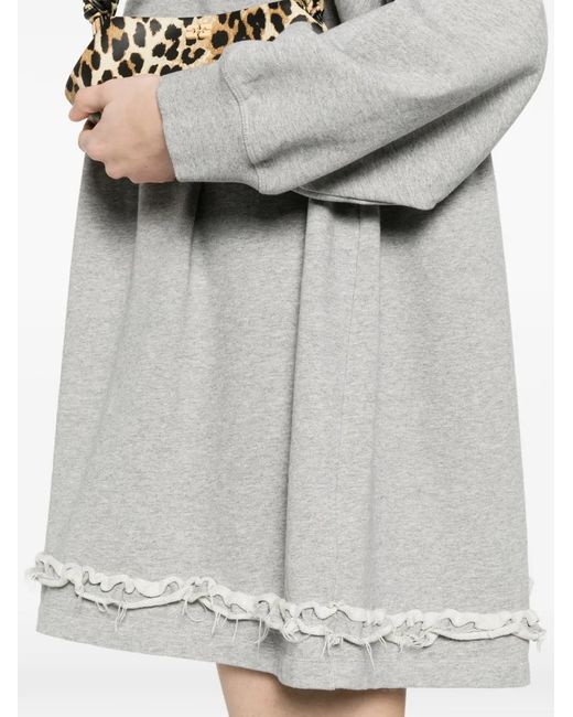Ganni White Lace-Trim Mini Dress