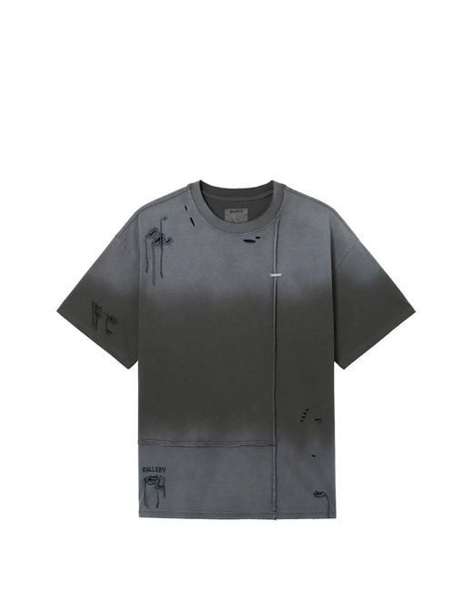 Musium Div. Gray Distressed Patchwork T-Shirt for men