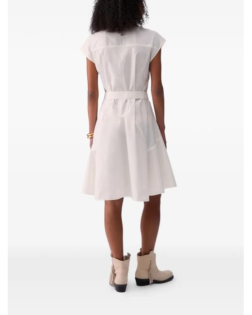 Liu Jo White Shirt Dress With Belt