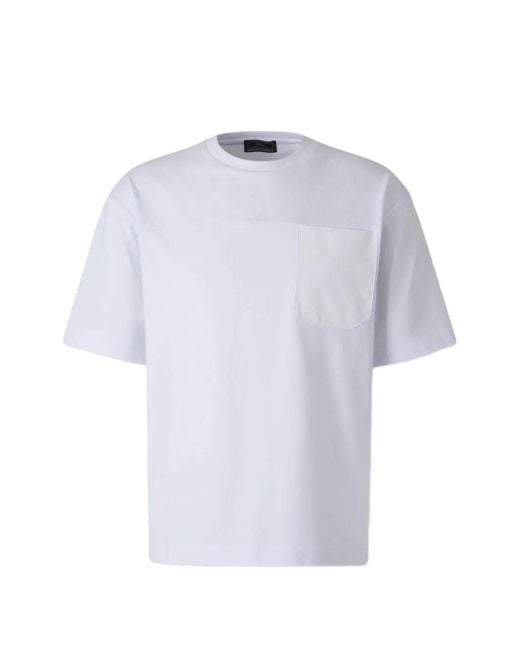 Herno White Zip-Pocket T-Shirt for men