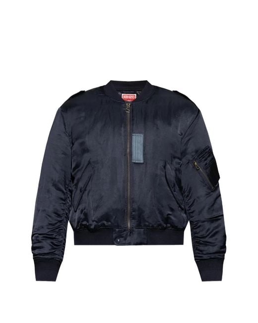 KENZO Blue Jungle Poem Zip Jacket for men