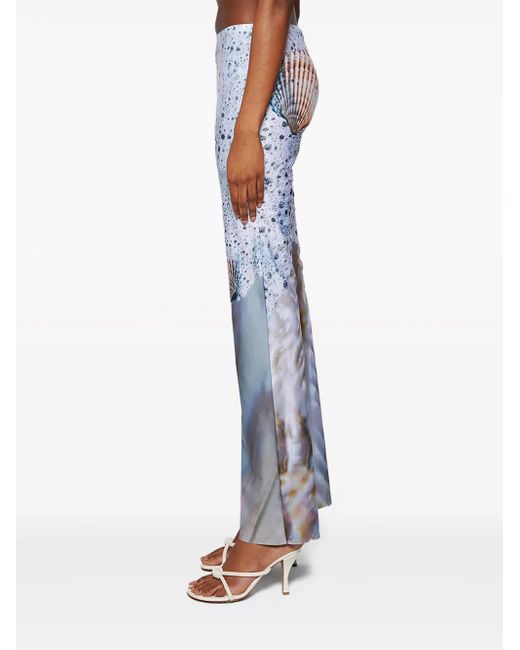 DI PETSA Blue Sea Foam Straight Trousers