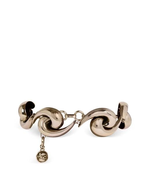 Etro Metallic Paisley Choker Necklace