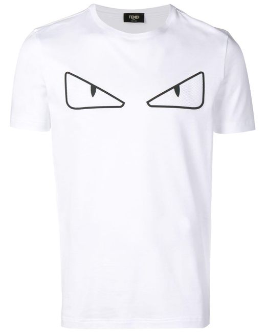 Fendi 'bugs Eyes' T-shirt in het White voor heren