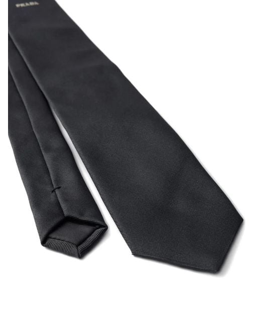 Prada White Silk Tie for men