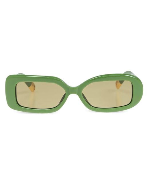 Jacquemus Green Les Lunettes Rond Carré Sonnenbrille