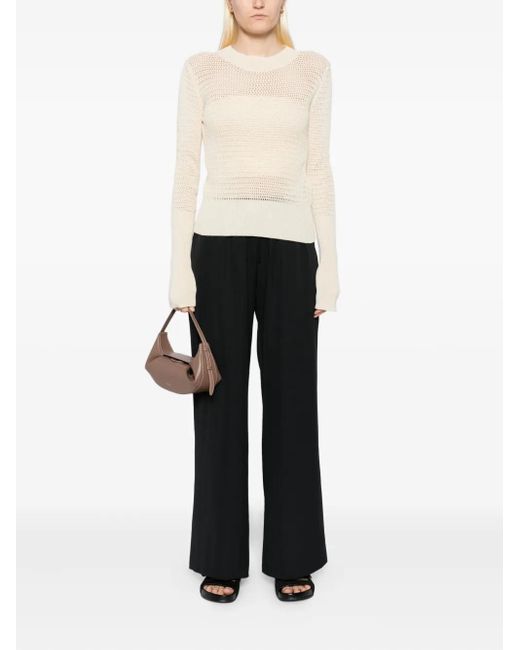 James Perse Black Wide-Leg Trousers