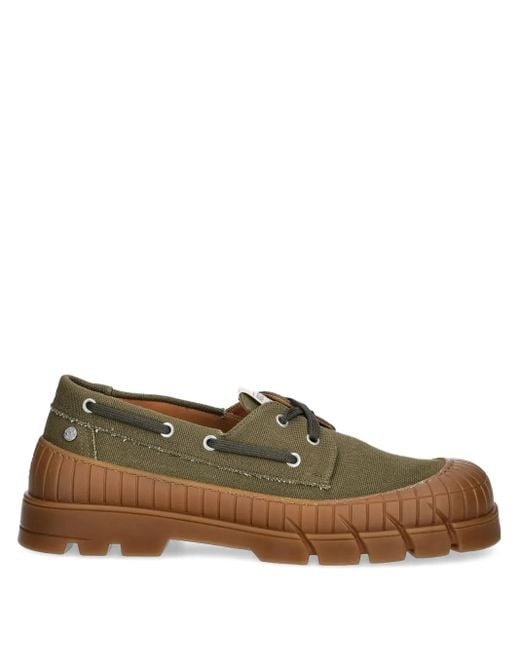 メンズ KENZO レースアップ パネル ローファー Brown