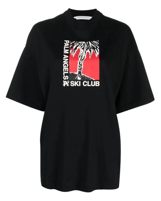 Palm Angels Black Ski Club T-Shirt