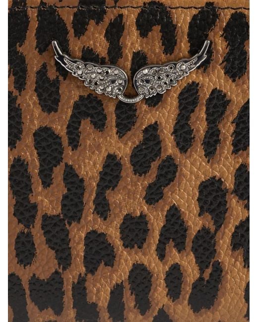 Zadig & Voltaire Brown Mini Zv Leo Coin Purse