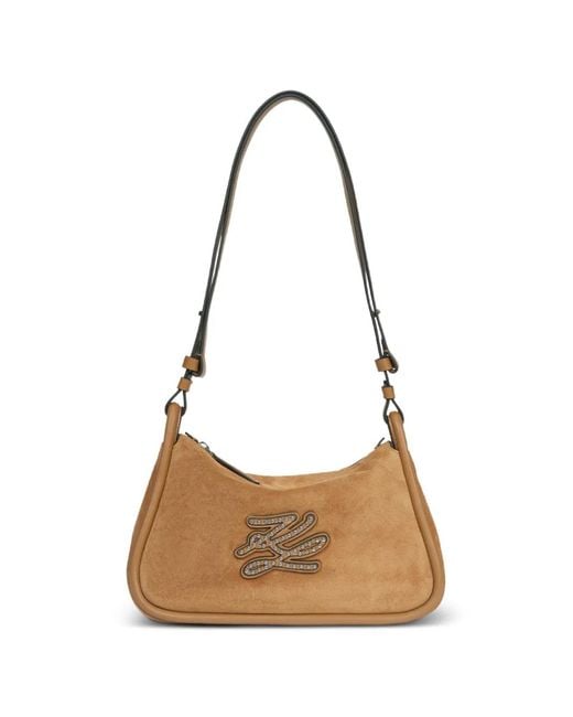 Karl Lagerfeld Blue K/Autograph Patch Crossbody Bag