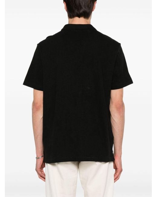 Calvin Klein Black Logo-Detail Polo Shirt for men