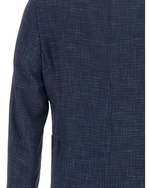 Pal Zileri Blue Single-Breasted Blazer for men