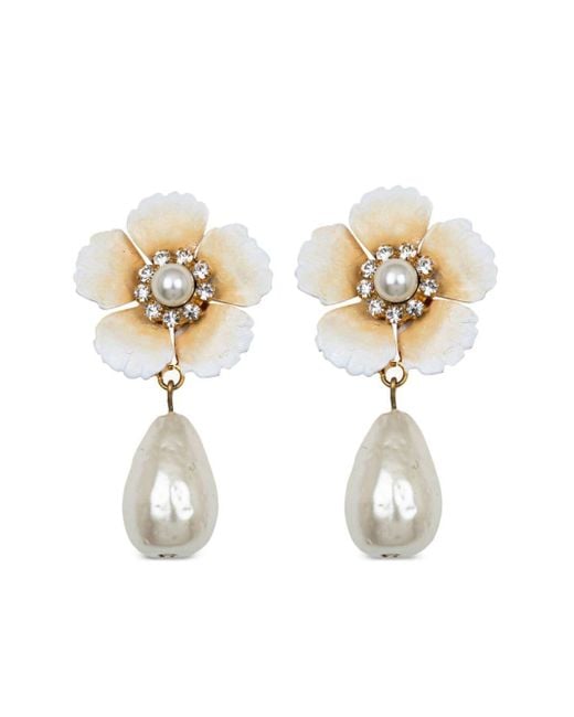 Jennifer Behr White Deborah Earrings