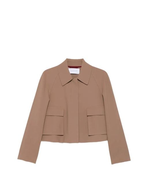Harris Wharf London Natural Point-Collar Jacket