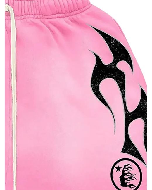 HELLSTAR Pink Flame Shorts for men