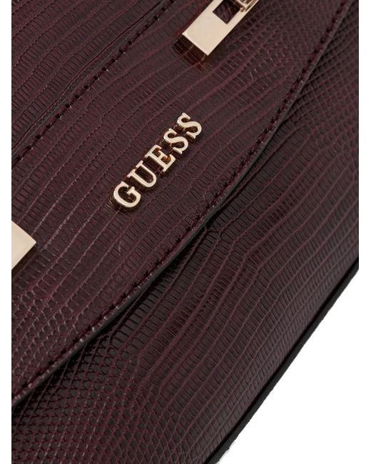 Guess Purple Melinda Chain Satchel