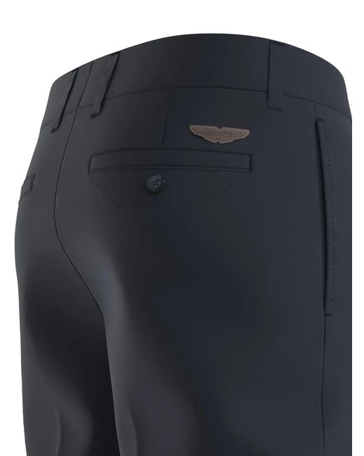 Boss Blue Logo-Patch Trousers for men