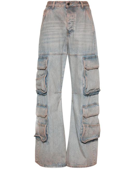 DIESEL Gray D-Sire Cargo-Jeans mit weitem Bein