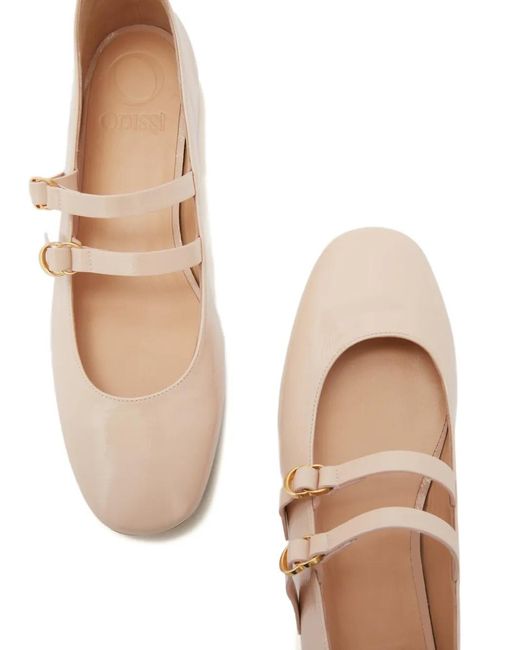 Odissi White Giorgia Multistrap Ballet Flats