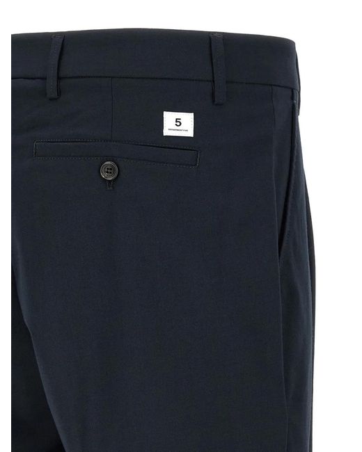 Department 5 Blue Gin Pin-Tuck Trousers for men