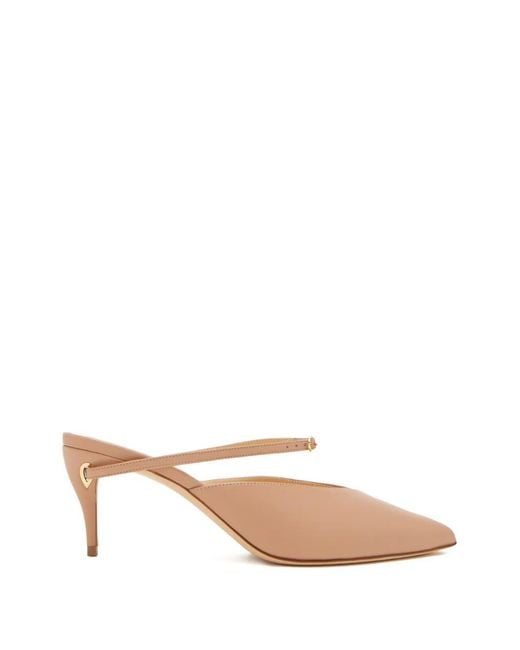 JENNIFER CHAMANDI Natural 65Mm Mattia Heeled Pumps