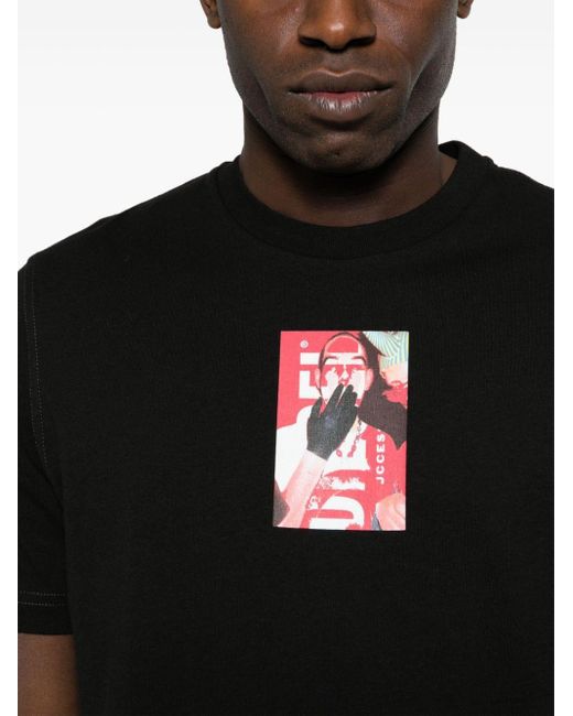 T-shirt T-Just-N11 en coton DIESEL pour homme en coloris Black