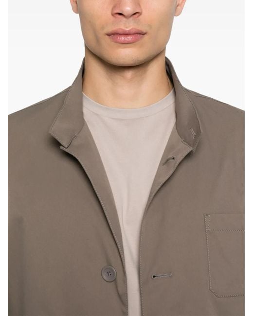 Herno Brown Stand-Up Collar Jacket for men