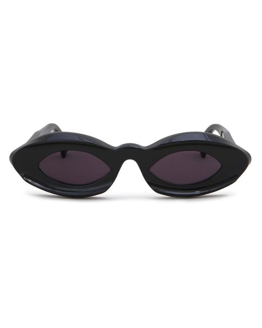 Gafas de sol con logo estampado Marni de color Black