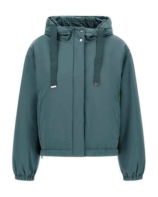 Herno Blue Hooded-Neckline Padded Jacket
