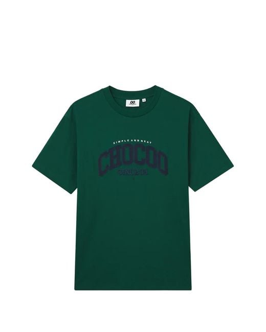 Chocoolate Green Embroidered T-Shirt